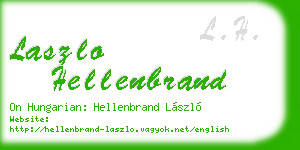 laszlo hellenbrand business card
